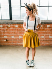 Mustard Crinkle Skirt