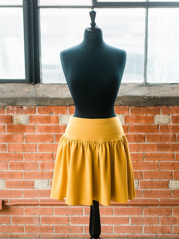 Mustard Crinkle Skirt